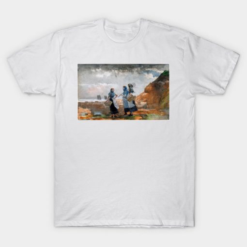 Winslow Homer Three Fisher Girls Tynemouth T-Shirt AI