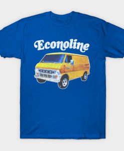 1970s Custom Econoline Van Faded Thrift Style Retro Design T-Shirt AI
