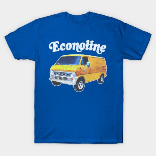 1970s Custom Econoline Van Faded Thrift Style Retro Design T-Shirt AI