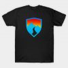 Abstract Blue Mountain Sunset Squad T-Shirt AI