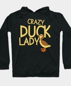 Crazy Duck Lady Hoodie AI