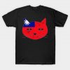 Cute Cat Head Taiwan Flag Cat Lover Gifts T-Shirt AI