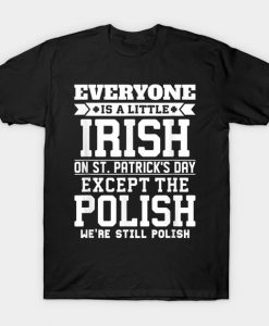 Everyone Is Little Irish on St Patricks Day Except Polish T-Shirt AI