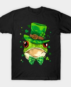 Frog Leprechaun St Patricks Day Shamrock T-Shirt AI