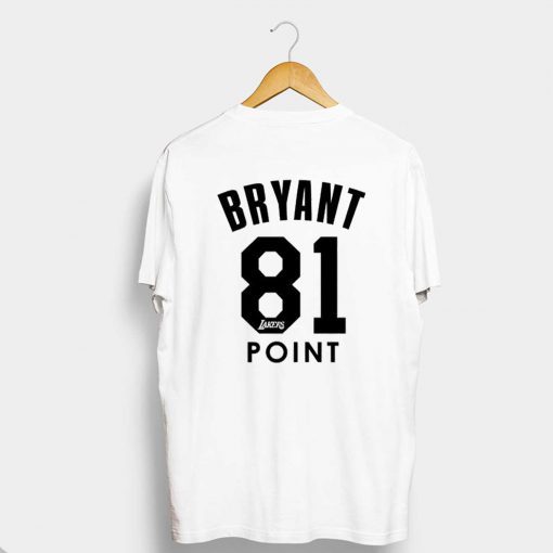 KOBE BRYANT 81 POINTS WHITE T-SHIRT BACK AI