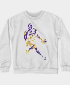 Kobe Bryant Los Angeles Lakers Watercol Crewneck Sweatshirt AI