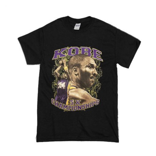 Kobe Bryant Mamba Los Angeles Lakers 5x Champion T Shirt AI