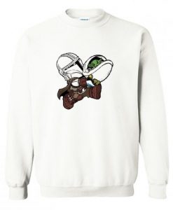 Mandalorian Stickers Baby Yoda Star Wars Sweatshirt AI