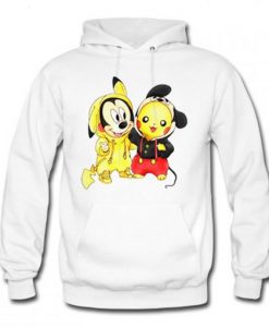 Mickey Mouse And Pikachu Hoodie AI