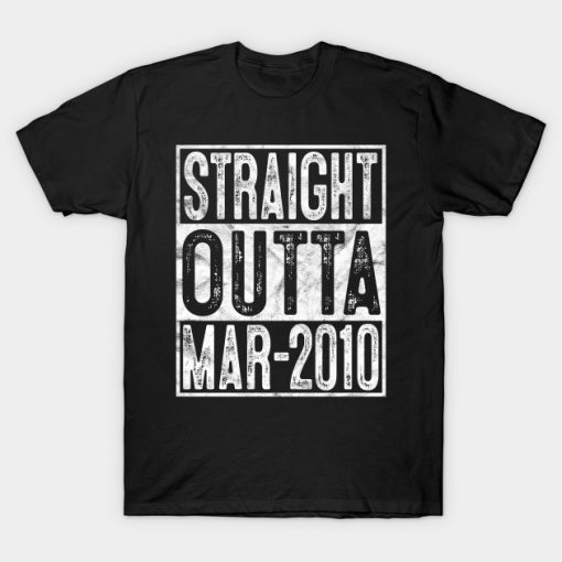 Straight Outta March 2010 10th Birthday Gift 10 Year Old T-Shirt AI