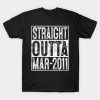 Straight Outta March 2011 9th Birthday Gift 9 Year Old T-Shirt AI