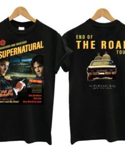 Supernatural End of the Road Black T Shirt AI