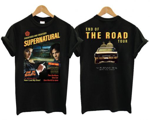 Supernatural End of the Road Black T Shirt AI