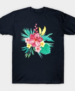 Tropical Flowers T-Shirt AI