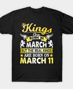 V4Tee Happy Birthday Boy Man Born On March 11 T-Shirt AI