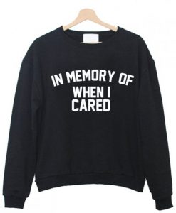 in memory of when i cared Sweatshirt AI
