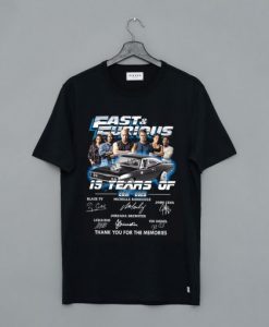 19 Years of Fast and Furious 2001 2020 10 Movies T Shirt AI