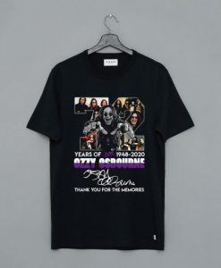 72 years of Black Sabbath 1948 2020 Ozzy Osbourne thank you for the memories signature T-Shirt AI