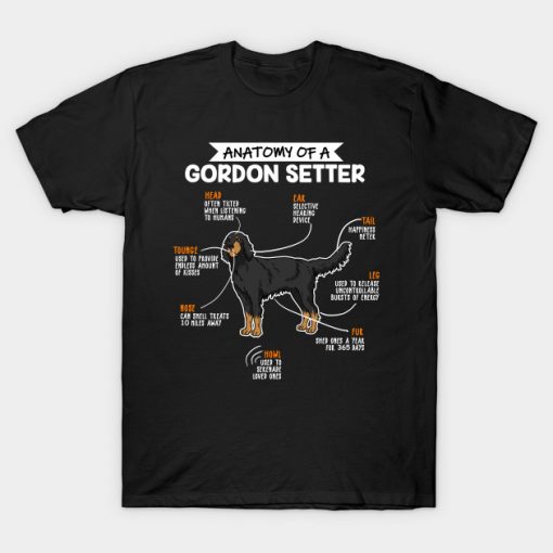 Anatomy Of A Gordon Setter Funny Dog Owner Gift T-Shirt AI