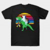 Autism Awareness Sloth Unicorn T Rex Dinosaur Premium T-Shirt AI