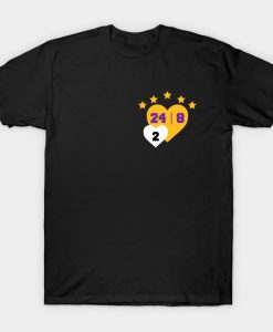 Edition Lebron Tribute 8 24 2 Kobe Gold Heart T-Shirt AI