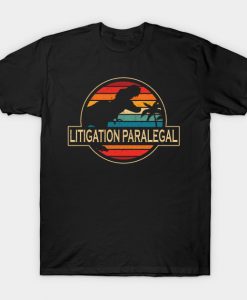 Litigation Paralegal Dinosaur T-Shirt AI