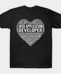 Web Application Developer Heart T-Shirt AI