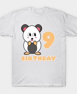 9th birthday hamster boy girl T-Shirt AI