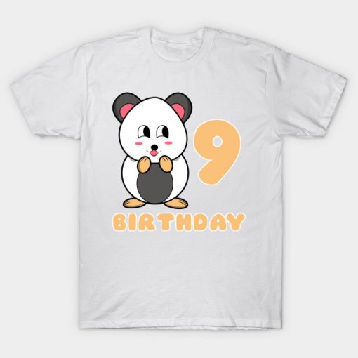 9th birthday hamster boy girl T-Shirt AI