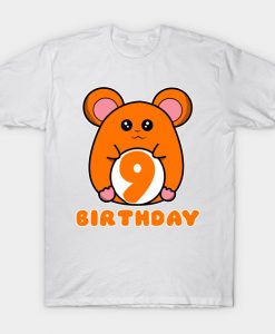 9th birthday hamster girl boys T-Shirt AI