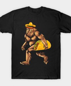 Bigfoot Taco Cinco de Mayo T-Shirt AI