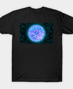Exploding Sun - Light Blue T-Shirt AI