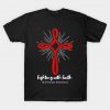 Fighiting With Faith ALS Disease Awareness T-Shirt AI