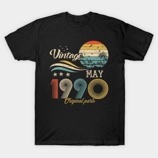 Vintage May 1990 Design 40 Years Old 30th Birthday Gift T-Shirt AI