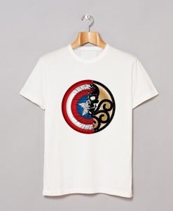 Captain America Harajuku Spider Skull T Shirt AI
