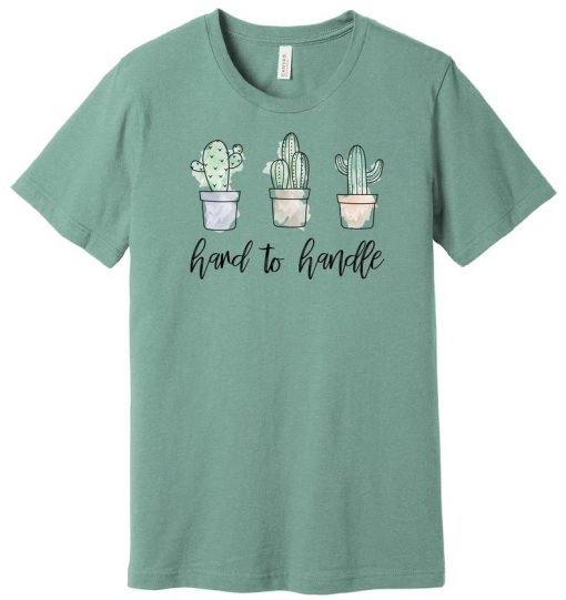 Hard to handle cactus unisex T shirt AI