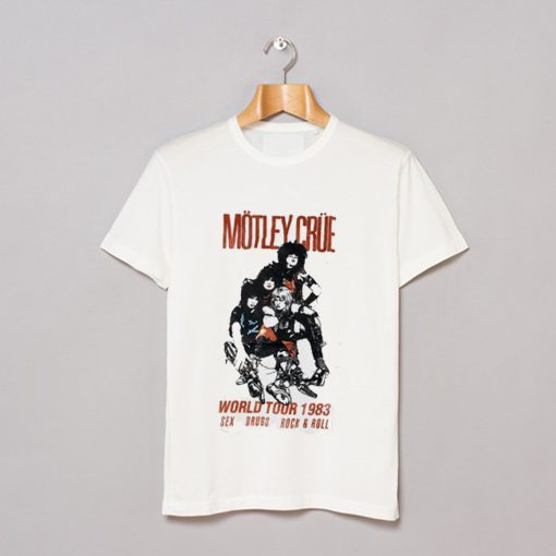 Motley Crue World Tour 83 T Shirt AI