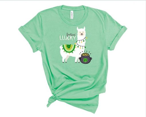 St Patrick’s Day Llama T Shirt AI