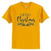 Merry Christmas Floral T Shirt AI