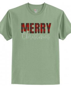 Merry Christmas (Plaid) T Shirt AI