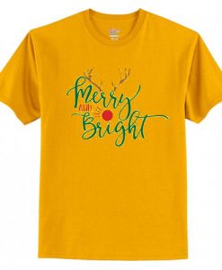 Merry and Bright T Shirt AI