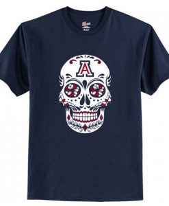 Sugar Skull University of Arizona T Shirt AI