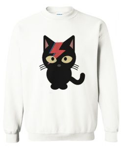 Bowie Black Cat Sweatshirt AI