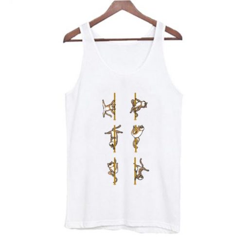 Cats Pole Dancing Club Tank Top AI