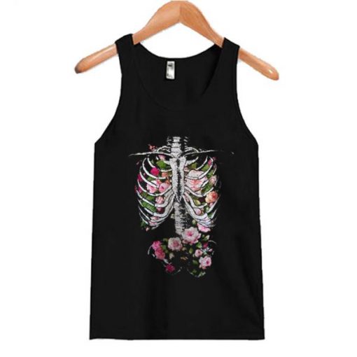 Flower Skull Tank Top AI