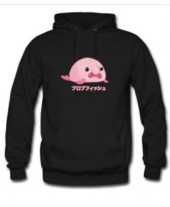 Japanese blobfish kawaii Hoodie AI