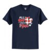 All You Need Is Love Plaid Valentine Heart T-Shirt AI