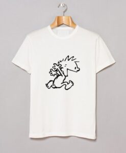 Calvin Running Naked t-shirt AI