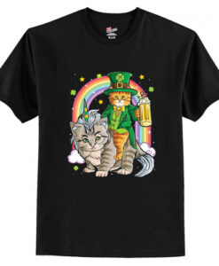 Caticorn Cat Unicorn Leprechaun St Patricks Day T-Shirt AI