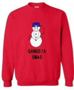 Gangsta Xmas Snowman Christmas Sweatshirt AI